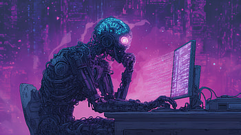 Neon Neural Coder — AI Programmer, programmer, artificial intelligence, code, computer, cyberpunk HD wallpaper