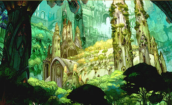 Trees, Fantasy, Lock, Forest, Greens HD wallpaper