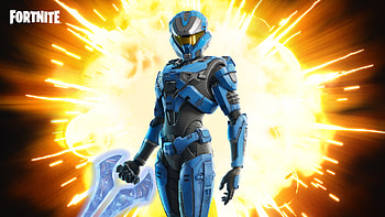 Epic Halo x Fortnite Battle, video game, Fortnite, Halo HD wallpaper