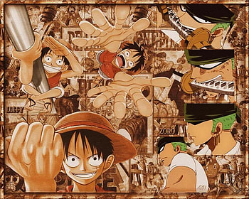 Luffy and Zoro, luffy, anime, sword, zoro HD wallpaper
