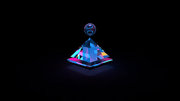 3D art, abstract, pyramid, dark, art HD wallpaper