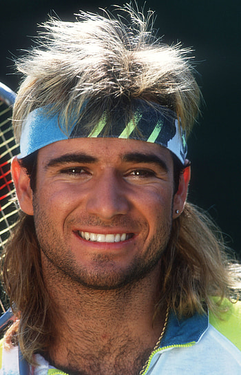 Andre Agassi, Tennis elder statesman, Style evolution, Long-haired teen HD phone wallpaper