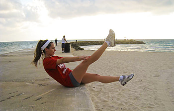 exercise, sexy, babe, hot, girl, woman, workout HD wallpaper