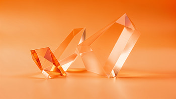 Amber Prism — Orange Aesthetic, Crystal, Glass HD wallpaper