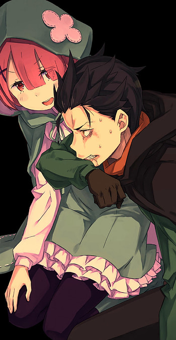 Re zero Ram and Subaru, green hood, ramu, anime girl, best girl, best re zero girl, ram re zero, ram rezero, re zero ram, rezero, rezero subaru, re zero, re zero subaru, subaru re zero, subaru rezero, ラム, anime cute girl, rezero ram, waifu, anime HD phone wallpaper