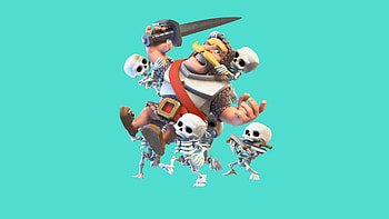 Clash Royale Knight And Skelton, supercell, clash-royale, games, 2016-games HD wallpaper