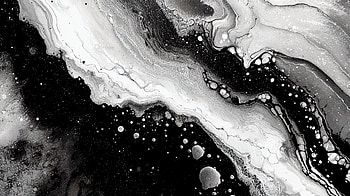Black & White Abstract — Cosmic Ink Flow, Abstract, Black & White, marble, ink, texture HD wallpaper