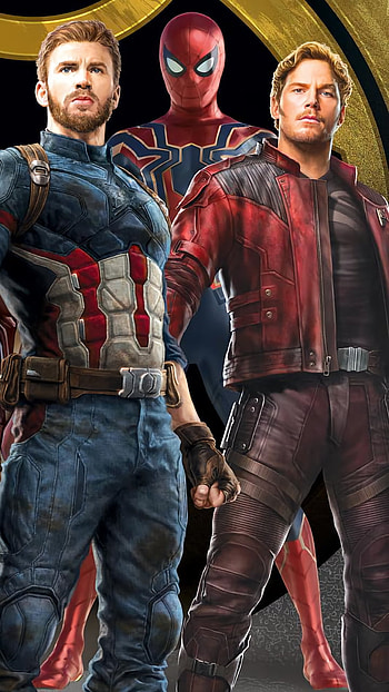spider man, Star Lord, Captain America, movie, Avengers: Infinity War HD phone wallpaper