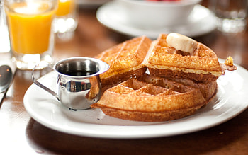 Waffles , Appetizing visuals, Crispy and golden, Breakfast delight HD wallpaper