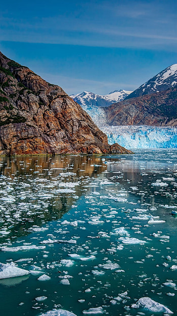 Glacier Bay National Park, Mountains, glaciers, ice HD phone wallpaper