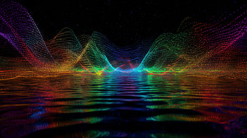 Quantum Neon Waves — Abstract Water Reflection HD wallpaper