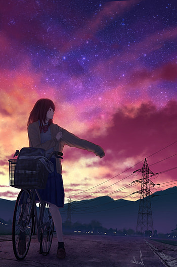 School girl, Girl and Bikes HD phone wallpaper