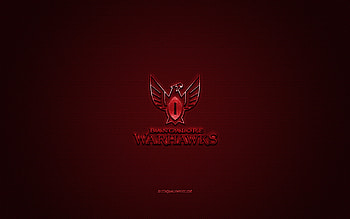 Bangalore Warhawks, Indian american football club, red logo, red carbon fiber background, EFLI, american football, Elite Football League of India, Bangalore, India, Bangalore Warhawks logo HD wallpaper