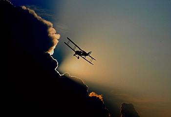 Sky, Clouds, Dark, Flight, Plane, Airplane HD wallpaper