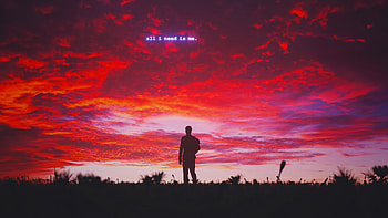 All I Need Is Me, alone, sunset, evening, artist, artwork, digital-art HD wallpaper