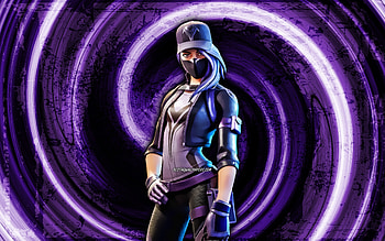 Purple Remedy, violet grunge background, Fortnite, vortex, Fortnite characters, Purple Remedy Skin, Fortnite Battle Royale, Purple Remedy Fortnite HD wallpaper
