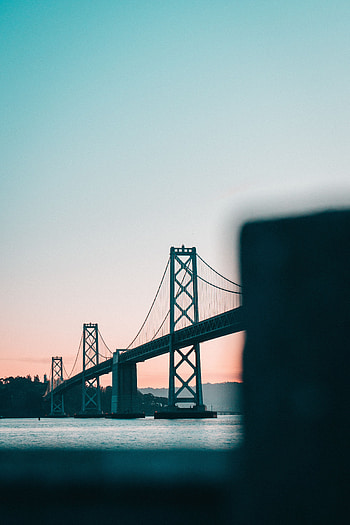 Water, Architecture, Twilight, Miscellanea, Miscellaneous, Dusk, Bridge, Design, Construction HD phone wallpaper