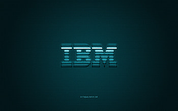 IBM logo, light blue carbon texture, IBM emblem, IBM light blue logo, IBM, light blue background HD wallpaper