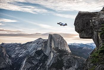Yosemite National Park, BASE Jumping HD wallpaper