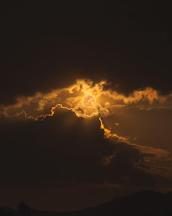Nature, Sky, Sun, Clouds, Beams, Rays, Eclipse HD phone wallpaper