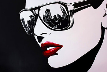 Shades of Grey, red lips, art, girl, beautiful, woman, digital, fantasy, black and white, color splash, face, cool HD wallpaper