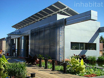 solar house, ecology, green, house HD wallpaper