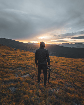 Landscape, Nature, Sunset, Mountains, Miscellanea, Miscellaneous, grapher HD phone wallpaper