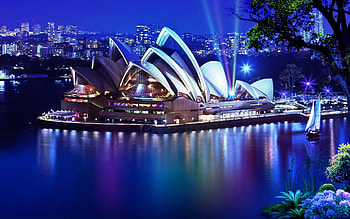 Sydney Opera, Australian cities, Nightscapes beauty, Travels HD wallpaper