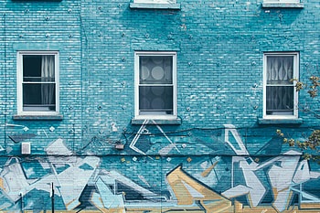 Windows, Building, Miscellanea, Miscellaneous, Wall, Facade, Graffiti HD wallpaper