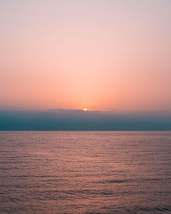 Nature, Water, Sunset, Sea, Pink, Horizon HD phone wallpaper