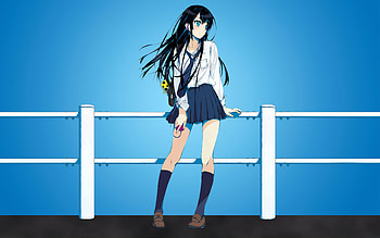 Anime School Girl Digital Art, anime-girl, anime, artist, artwork, digital-art, deviantart HD wallpaper