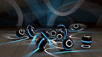 Circles, Bright, 3D, Surface, Stripes, Streaks, Balls HD wallpaper