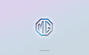MG logo, cut out 3d text, white background, MG 3d logo, MG emblem, MG, embossed logo, MG 3d emblem HD wallpaper