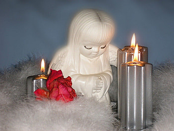 3.Advent, angel statue, advent, candles, abstract HD wallpaper
