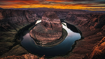 Horseshoe-Bend, desert, Bend, nature, Horseshoe HD wallpaper