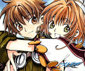 Card Captor Sakura, girl, anime, boy, sakura HD wallpaper