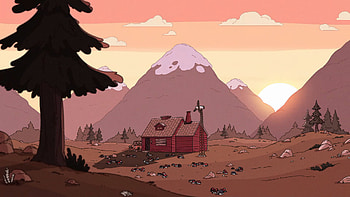 Hilda - Sunset Cabin in Trolberg, TV Show, Hilda HD wallpaper