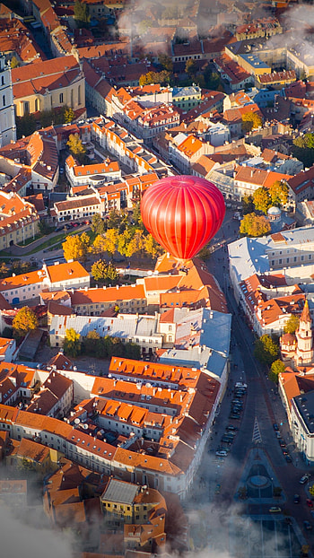 Lithuania travels, Hot air balloon, Vilnius lithuania HD phone wallpaper