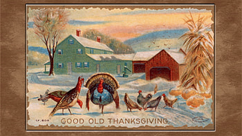 Vintage Thanksgiving card, Vintage, Thanksgiving, Snow, Farm, Turkeys HD wallpaper