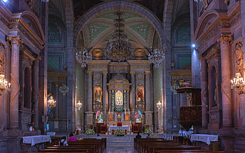 Church Altar in Mexico, Mexico, interior, church, altar HD wallpaper