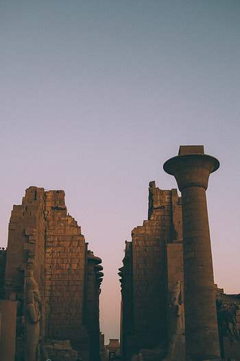 Golden hour, Karnak Temple, Luxor, Passport graph HD phone wallpaper