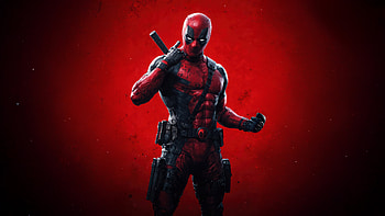 Badass Deadpool Pose, deadpool, superheroes, artwork, art, digital-art, ai HD wallpaper