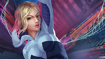 Spider Gwen Into The Spider Verse Art, gwen, gwen-stacy, artwork, artist, digital-art, spiderman-into-the-spider-verse, deviantart HD wallpaper