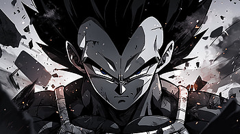 Vegeta Black and White Manga Style, Vegeta (Dragon Ball), manga, Anime, Dragon Ball Z HD wallpaper