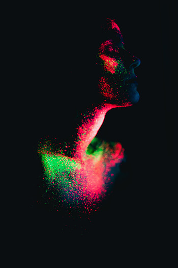 Dark, Paint, Girl, Portrait HD phone wallpaper