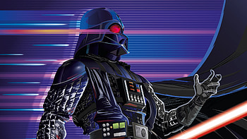 Synthwave Darth Vader, synthwave, artist, artwork, digital-art, darth-vader, artwork HD wallpaper