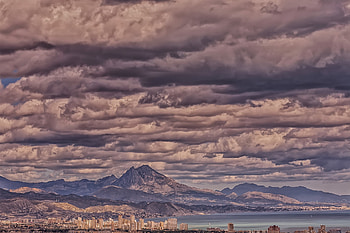 Nature, Mountains, Clouds, City, Bay HD wallpaper