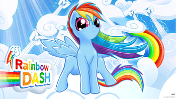 Rainbow Dash, dash, rainbow, little, pony HD wallpaper