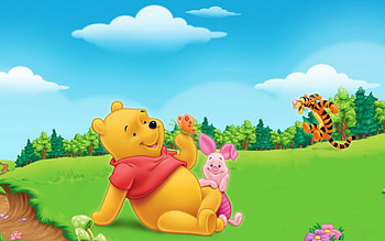 Winnie the Pooh Animation, Piglet, Spring HD wallpaper