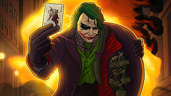 Joker With Bomb And Card, joker, superheroes, artwork, artist, artstation HD wallpaper